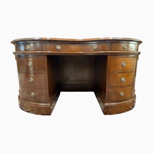 English Kidney-Shaped Chesterfield Desk