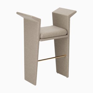 Tabouret de Bar Panama en Lin Naturel par Javier Gomez