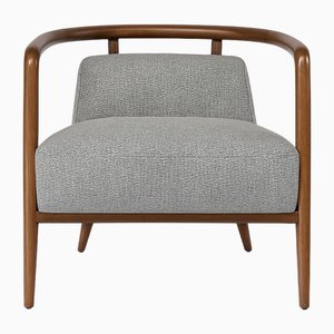 Chaise Essex en Velours Rouge par Javier Gomez