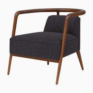 Chaise Essex en Tissu Noir par Javier Gomez