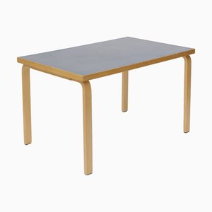 Blue Linoleum Dining Table attributed to Alvar Aalto for Artek, 1950s