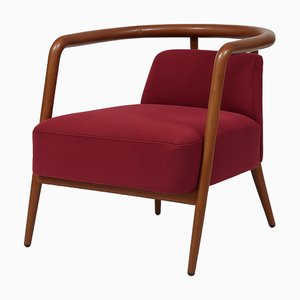 Chaise Essex en Tissu Rouge par Javier Gomez