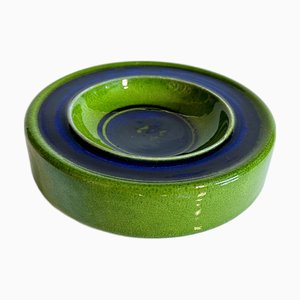 Brutalist Sculptural Glazed Ceramic Art Bowl by Renée Neue for Hutschenreuther, West Germany, 1960s