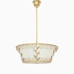 Moderne schwedische Deckenlampe mit floralen Elementen, Schweden, 1940er