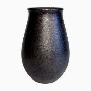 Bauhaus Glasierte Studio Keramik Vase von Eva Kumpmann, Deutschland, 1950er