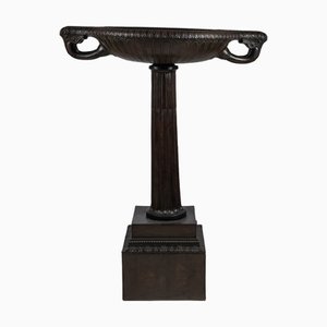 Patinated Terracotta Column Basin, 1890s