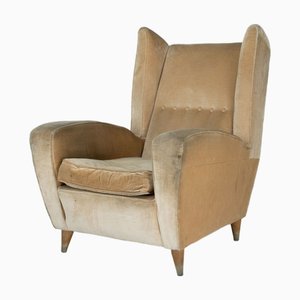 Mid-Century Modern Chair in Velvet by Melchiorre Bega, 1950s