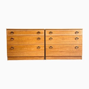 Commodes de Chevet Mid-Century en Teck, 1960s, Set de 2