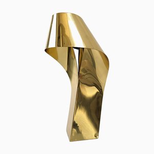 Vintage Brass Sculpture Lamp by Serge Mansau, 1970s