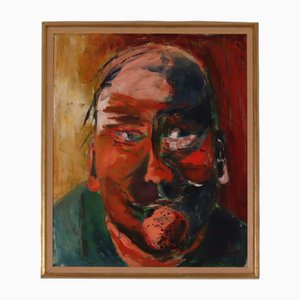 Anelotte Höcke, Onkel, 1977, Öl auf Leinwand, Gerahmt