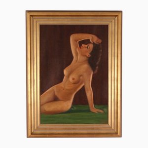 Widell, Sitzende Frau, 1954, Öl auf Leinwand, Gerahmt