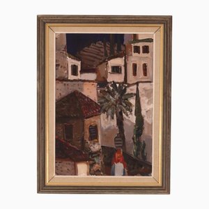 Eric Lo, Southern Street, 1960er, Öl auf Leinwand, Gerahmt