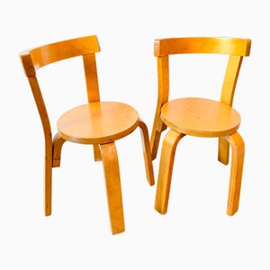 Skandinavischer Vintage Modell 68 Kinderstuhl aus Sperrholz und Birke, Alvar Aalto zugeschrieben für Artek