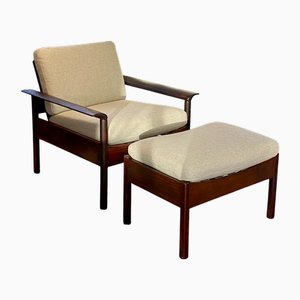 Set de Fauteuils avec Ottomane par Hans Olsen pour Vatne Møbler, 1960s