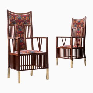 Wiener Secessionistische Sessel von Joseph Maria Olbrich für Friedrich Otto Schmidt, 2er Set