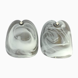 Glas Wandleuchten von Per Lutken für Holmegaard, 1972, 2er Set