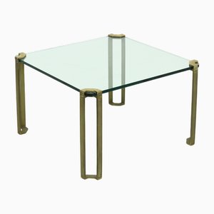 Table Basse en Laiton et Verre par Peter Ghyczy, 1970s