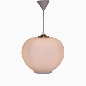 Dänische Hängelampe aus Opalglas, 1960er