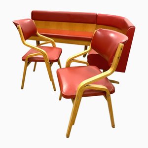 Vintage Bank & Stühle von Ludvík Volák, 1970er, 3er Set