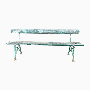 Banc de Jardin Antique en Fonte et Bois, 1800s