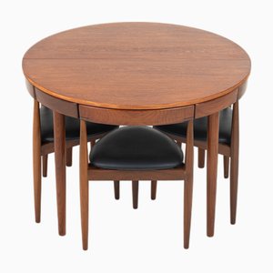 Mobilier de Salle à Manger Roundette par Hans Olsen pour Frem Rojle, 1950s, Set de 5