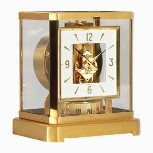 Vintage Atmos Uhr mit Quadratischem Zifferblatt von Jaeger Lecoultre, 1980