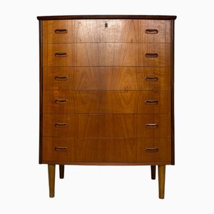 Dänische Vintage Kommode aus Teak mit Bogenfront, 1960er