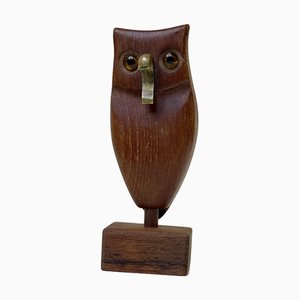 Dänischer Vintage Eule Flaschenöffner aus Teak, 1960er