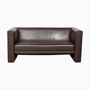 Visavis Zwei-Sitzer Sofa aus Leder von Brühl