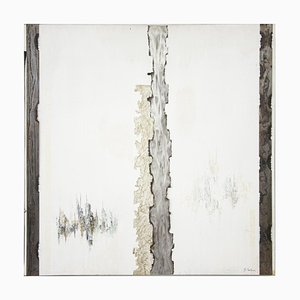 Mario Sinisca, Abstract Composition, Mixed Media on Canvas, 1990s