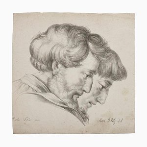 Ferdinand l'Ancien Pilote, Deux Profils, Eau-forte