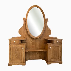 Enfilade Miroir Art Nouveau avec Miroir Pivotant Psyché, 1940s