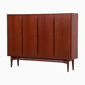 Buffet Haut Mid-Century en Teck avec Tiroirs, 1960s