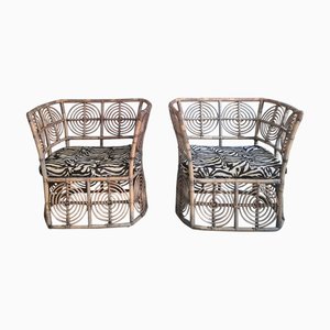 Rattan Sessel von Christer Norman für Sjöwalls Korgmakeri, 1970er, 2er Set