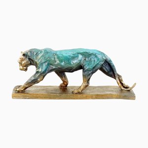 After Rembrandt Bugatti, Walking Panther Statue, Bronze Sculpture