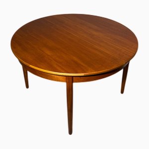 Salle à Manger Ronde Extensible Mid-Century en Teck