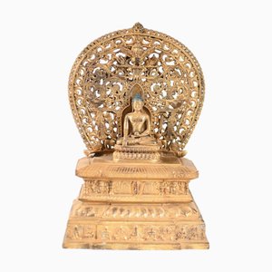 Tibetan Bronze Gilt Shakyamuni Meditation Buddha Statue