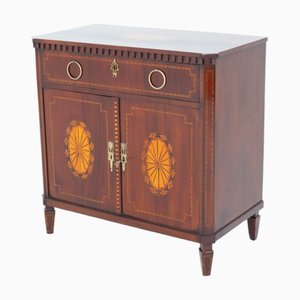 Meuble d'Appoint Géorgien en Acajou avec Marqueterie