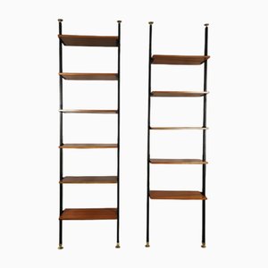 Raumhohe schwedische Bücherregale aus Teak, 1960er