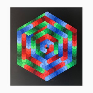 Victor Vasarely, Tsiga, 1973, Siebdruck