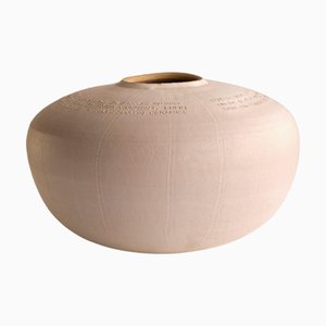 La Danse D'une Décision Vase 13 in White Stoneware by Marie Martin Ceramics