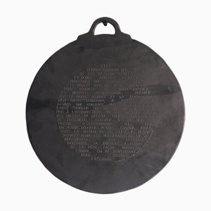 Pan 01 Proust Wall Ceramic in Glazed Black Stoneware by Marie Martin Ceramics