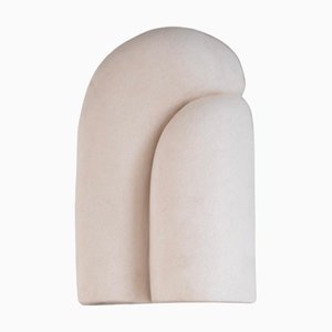 Sète Wall Light in White Chamotte Stoneware by Alice Lahana Studio