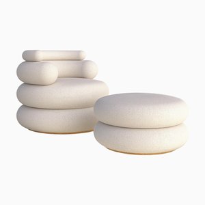 Set of Levante Chair and Ottoman by Francesco Zonca