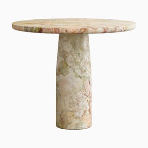 Hand-Crafted Isola Dining Table I in Verde Breccia Marble by Paloma Editions