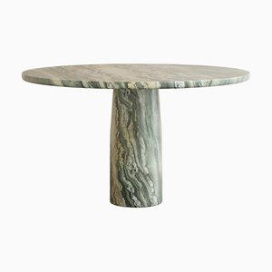 Hand-Crafted Isola Dining Table II in Cappuccino Limestone by Paloma Editions