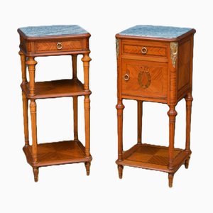 Tables de Chevet en Bois de Satin, France, 1900s, Set de 2