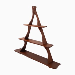 Peder Moos zugeschriebenes dänisches Teak Regal, 1950er