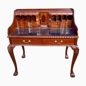 Vintage Chippendale-Style Secretaire with Drawer, 1960s