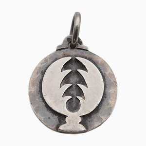 Pendentif Médaillon Victorien Ancien - Or Vermeil Sur Laiton - Belgique Occasion